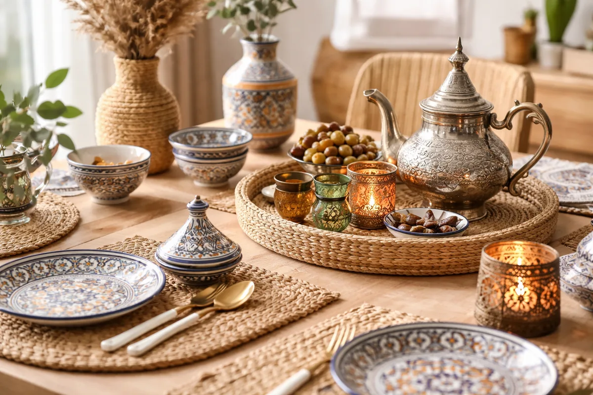 Comment choisir des accessoires de décoration intérieure en artisanat marocain pour la table